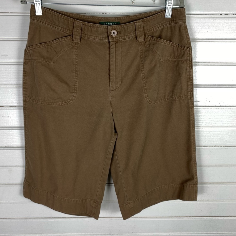 Lauren Ralph Lauren Bermuda Short Oxford Brown Women's Size 10 (M)